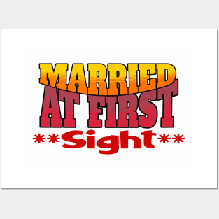 Married at First Sight (yellow and red stacked text) Posters and Art